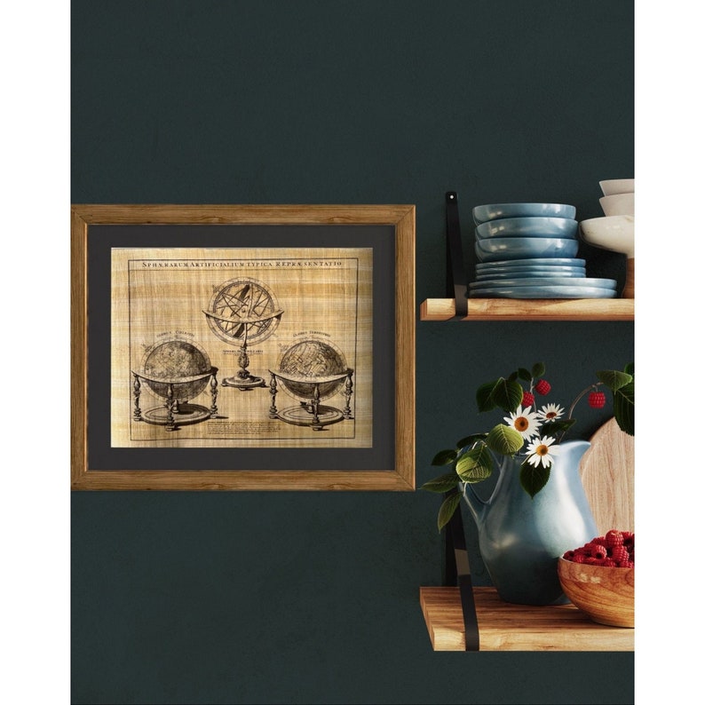 Astronomy Poster – Sphaerarum Artificialium Print on Egyptian Papyrus ...