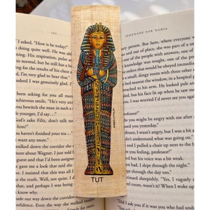 Egyptian Papyrus Bookmarks - TUT Bookmark • King Tutankhamun: Life, Death, & Family • Papyrus Paper • History Educational • Free Shipping