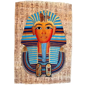 King Tutankhamun - Tut, Ancient Egyptian Mythology, Egyptian Kings, Pharaoh Poster Papyrus Wall Art Home Office Decor, Ancient Egypt Art