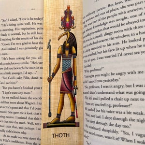 THOTH Bookmark • God of Wisdom, Scribes, and Writing • Egyptian Papyrus Bookmarks History Educational • Free Shipping