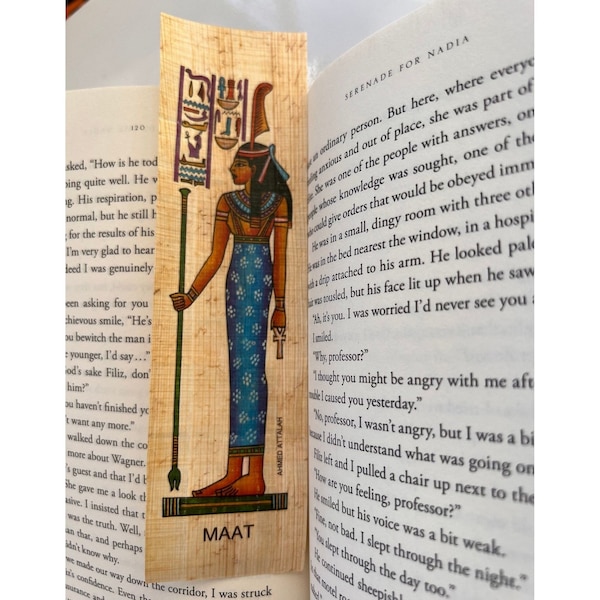 MAAT Bookmark • Goddess of Truth Balance Order • Egyptian Papyrus Bookmarks History Educational • Free Shipping