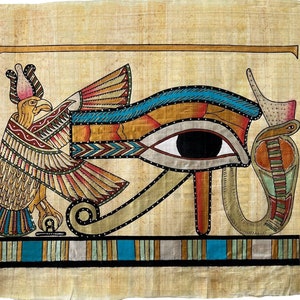 Maat - Goddess Isis - Vintage Authentic Hand Painted Papyus