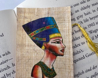 Queen Nefertity • Hieroglyphic Alphabet • Egyptian Papyrus Bookmark History Educational • Egypt Papyrus Art • 1.75x7.10 inch