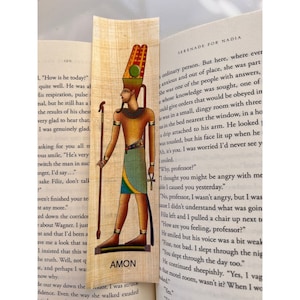 AMON Bookmark • The One Great & Hidden • King of the Gods • Egypt Papyrus Bookmarks History Educational • Free Shipping