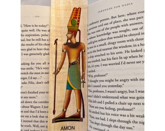 AMON Bookmark • The One Great & Hidden • King of the Gods • Egypt Papyrus Bookmarks History Educational • Free Shipping