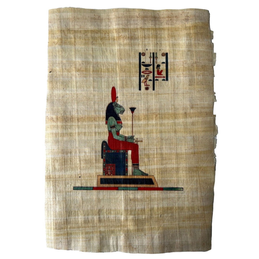 Sekhmet Goddess Papyrus – Ancient Egyptian Art Print – Pantheon ...