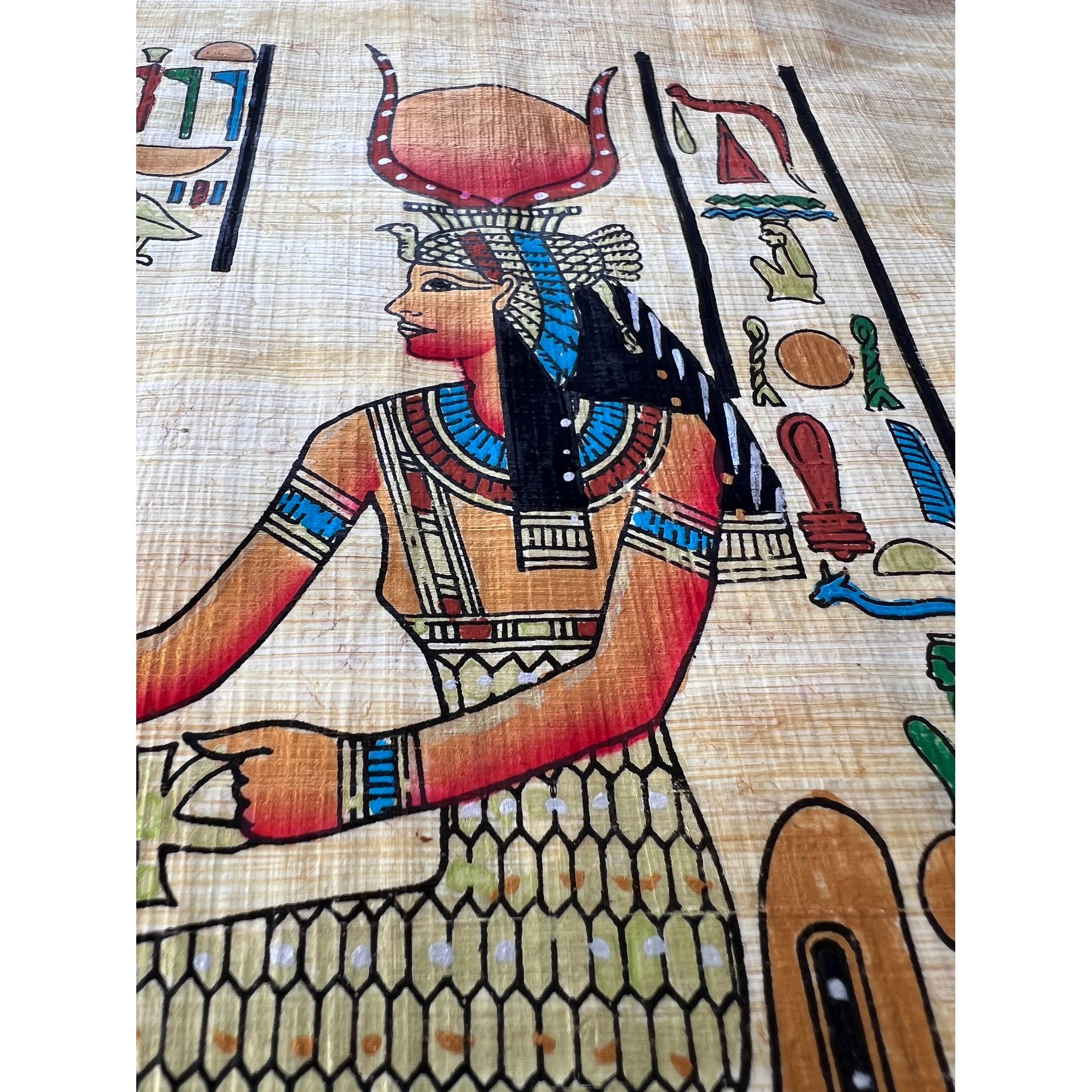 イシスにオリーブオイルを捧げるネフェルタリ - 古代エジプトにおける