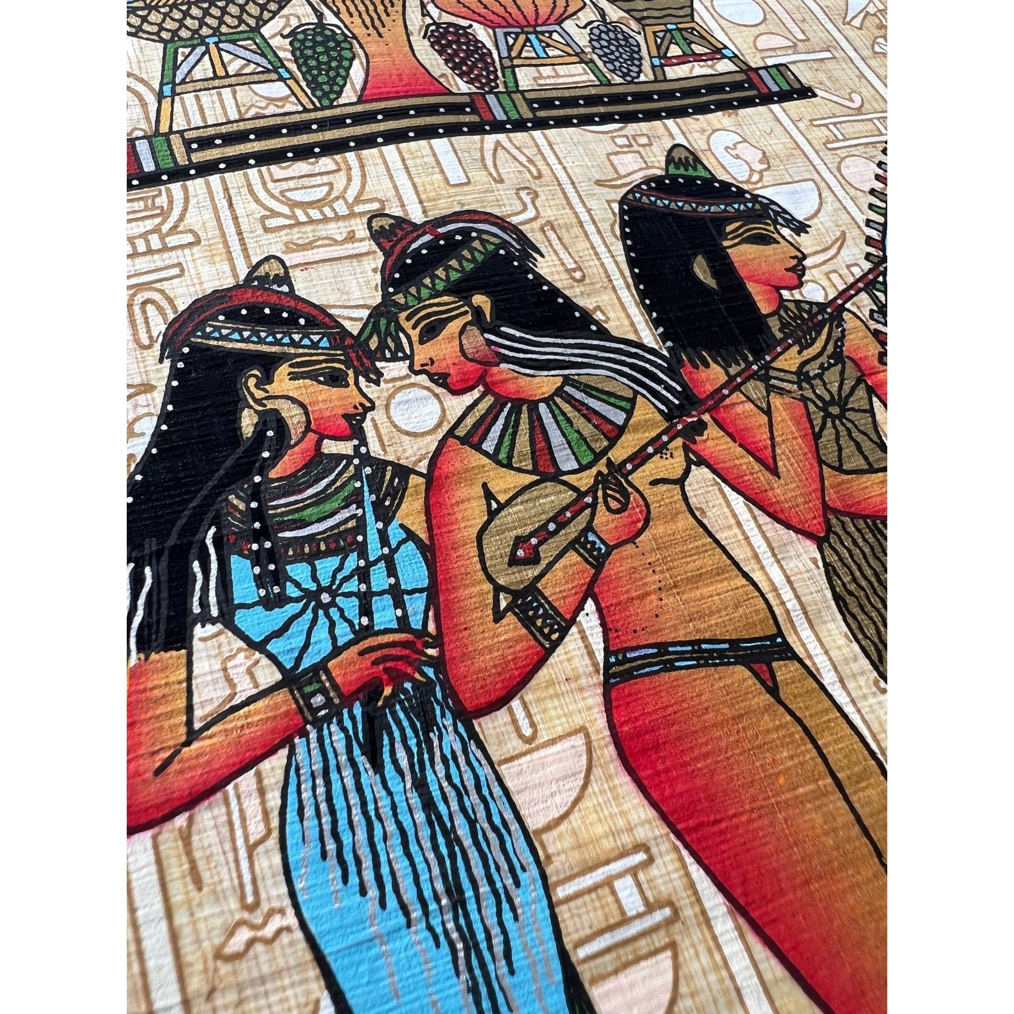 エジプト　パピルス画 「アメン神の音楽家たち」 エジプト パピルス画 「アメン神の音楽家たち」 - メルカリ