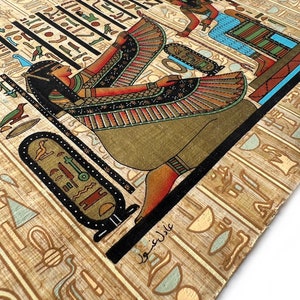 Vintage Hand Painted Papyrus – Maat & Isis, Egyptian Goddess Art - Etsy