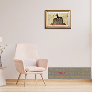 Anubis Papyrus Painting: Egyptian God of the Dead, Handmade Decor (13x9 inches) image 6
