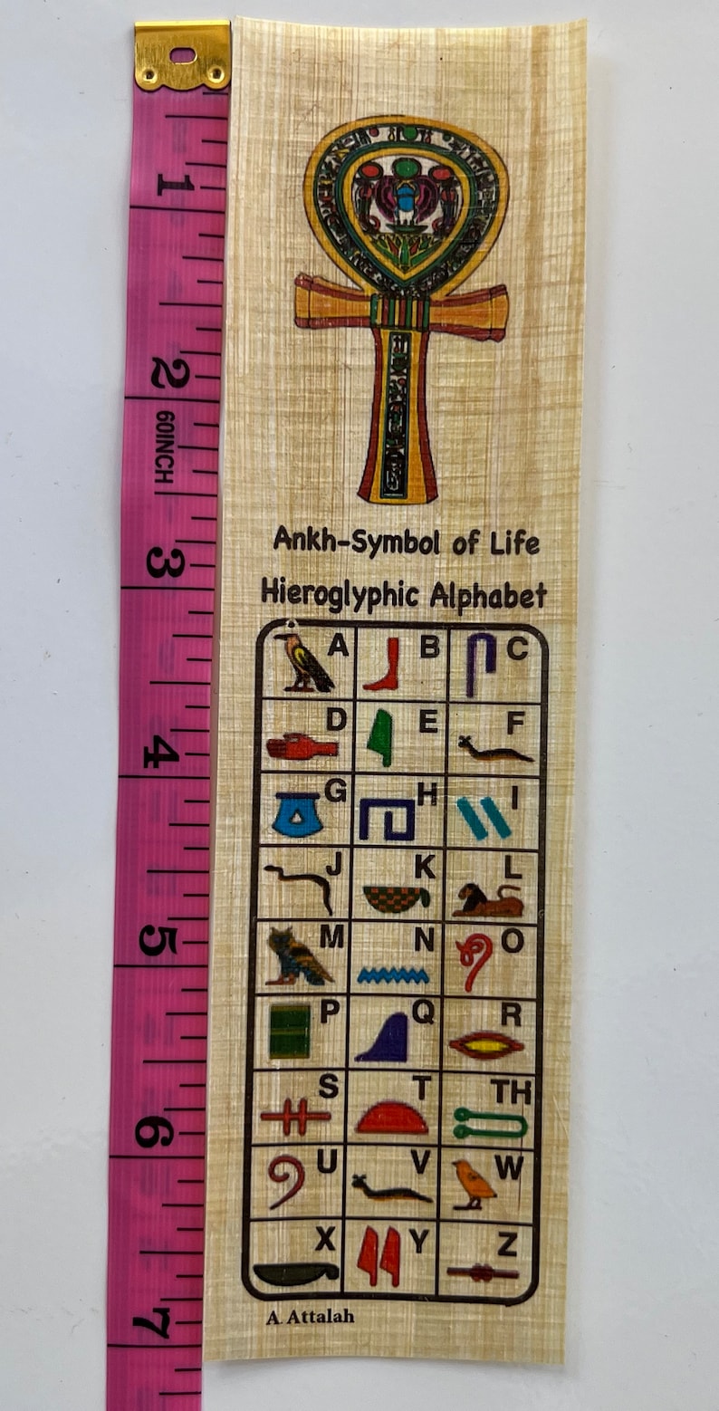Queen Cleopatra Bookmark • Egyptian Hieroglyphs on Papyrus - Etsy