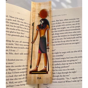 Egypt Bookmark RA • The Sun God of Ancient Egypt • Egyptian Papyrus Bookmarks History Educational • 1.75x6.90 inch • Free Shipping