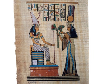 ネフェルタリ王妃のパピルス画、古代エジプトの装飾（9x13インチ - 20