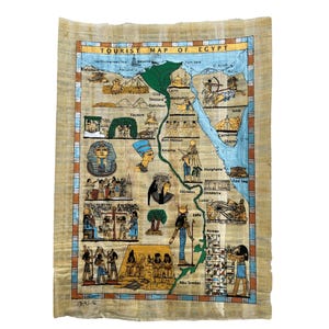 Mapa turístico de Egipto, recuerdo de viaje único, explora el pasado de Egipto, regalo perfecto para viajeros y amantes de la historia, 13 x 17 pulgadas