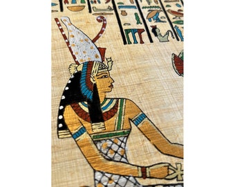 ネフェルタリ王妃のパピルス画、古代エジプトの装飾（9x13インチ - 20