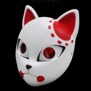 Anime Kitsune Resin Mask / Japanese Warding Mask / Cat Face - Etsy