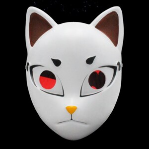 Anime Kitsune Resin Mask / Japanese Warding Mask / Cat Face - Etsy