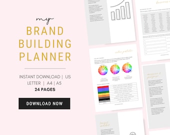 Small Business Plan, Printable Planner, Etsy Planner, Planner PDF, Order Tracker, Social Media Planner, Expense Tracker, Brand Strategy