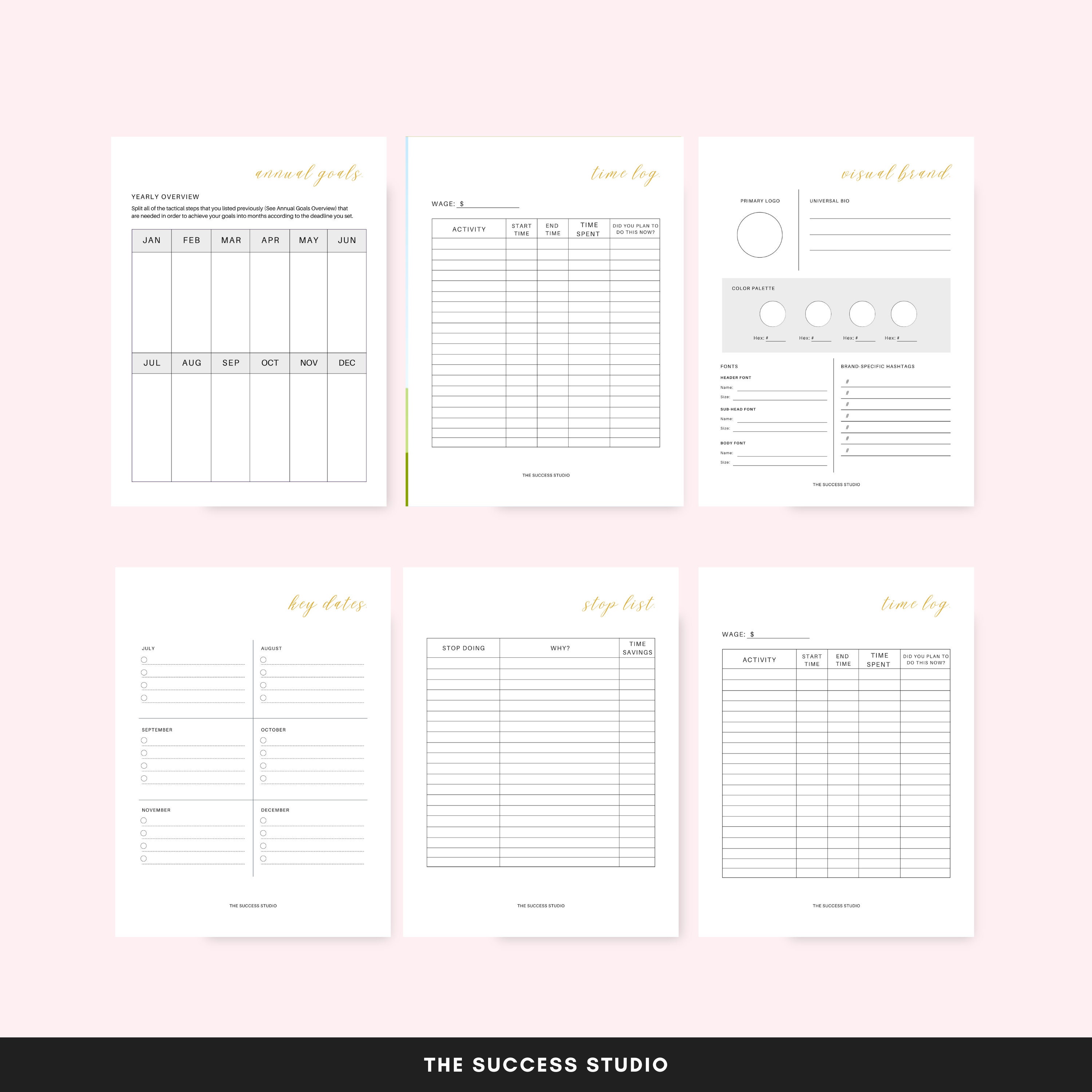 Business Plan Template Printable Business Planner PDF Business