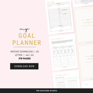 Smart Goal Template, 2023 Goal Planner, Goal Planning PDF, Digital Goal Planner,  Goal Planner 2022, Vision Board Printables, Goal Planner