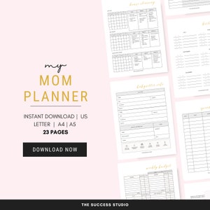 Mom Planner, Family Planner, Mom Journal, Cleaning Planner, Digital Life Planner, Homeschool Planner, Expecting Mom Gift, Daily Routine
