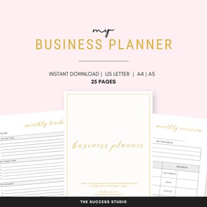 Business Plan Template | Printable Business Planner PDF | Business Planning | Business Planner | Start Up Workbook | Side Hustle Planner