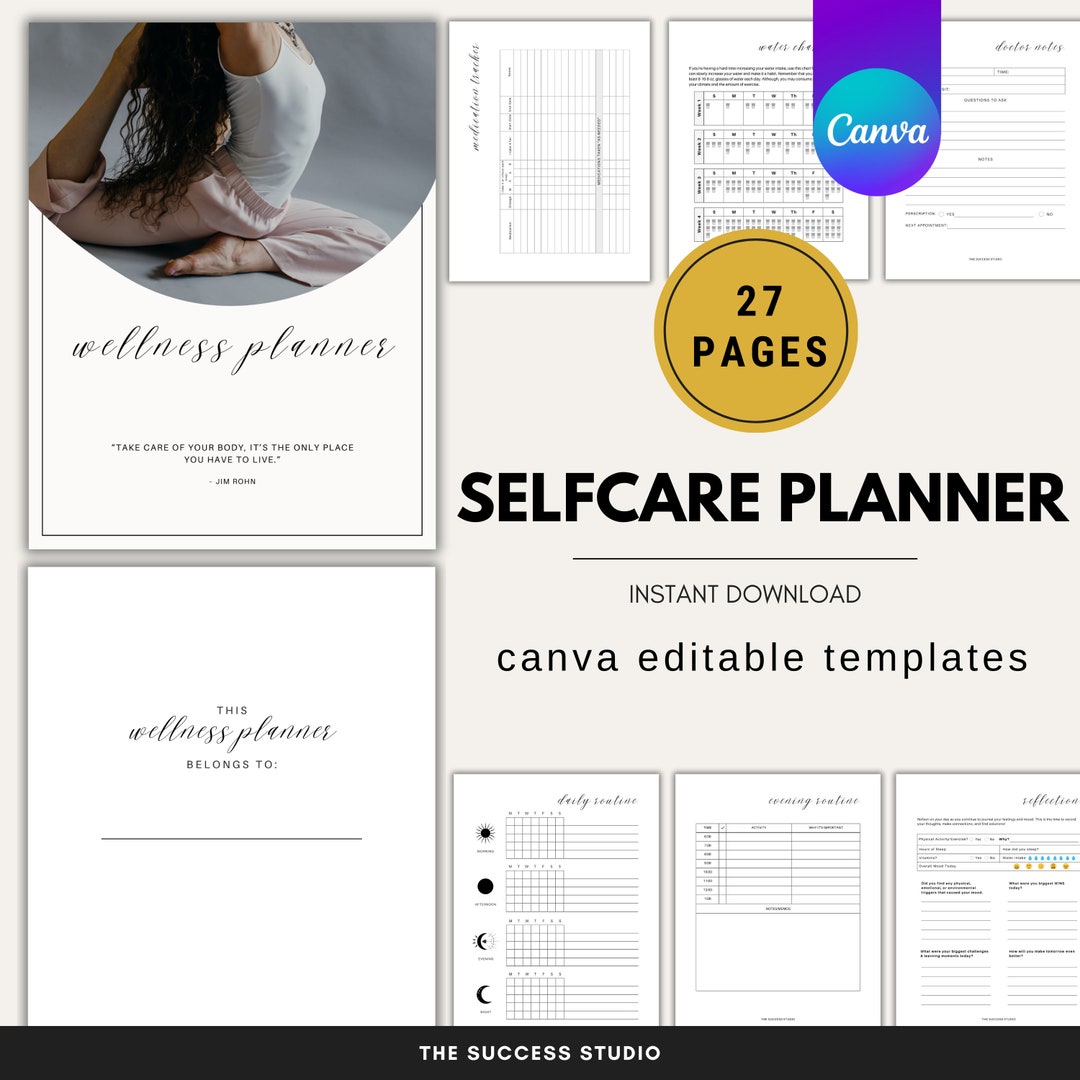 Self Care Journal, Self Care Planner, Mental Health, Wellness Journal ...