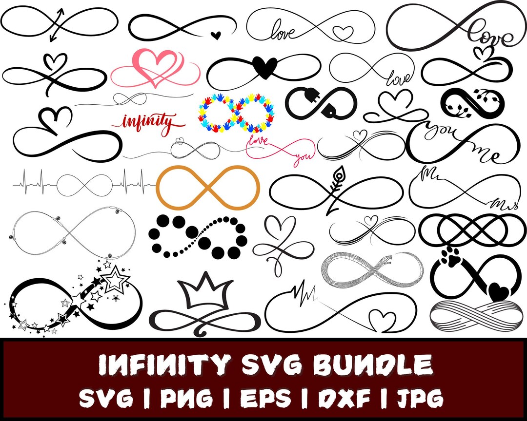 Infinity Friend Svg Infinity Svg, Infinity Love Svg Bundle, Forever Infinity Svg, Infinity ...