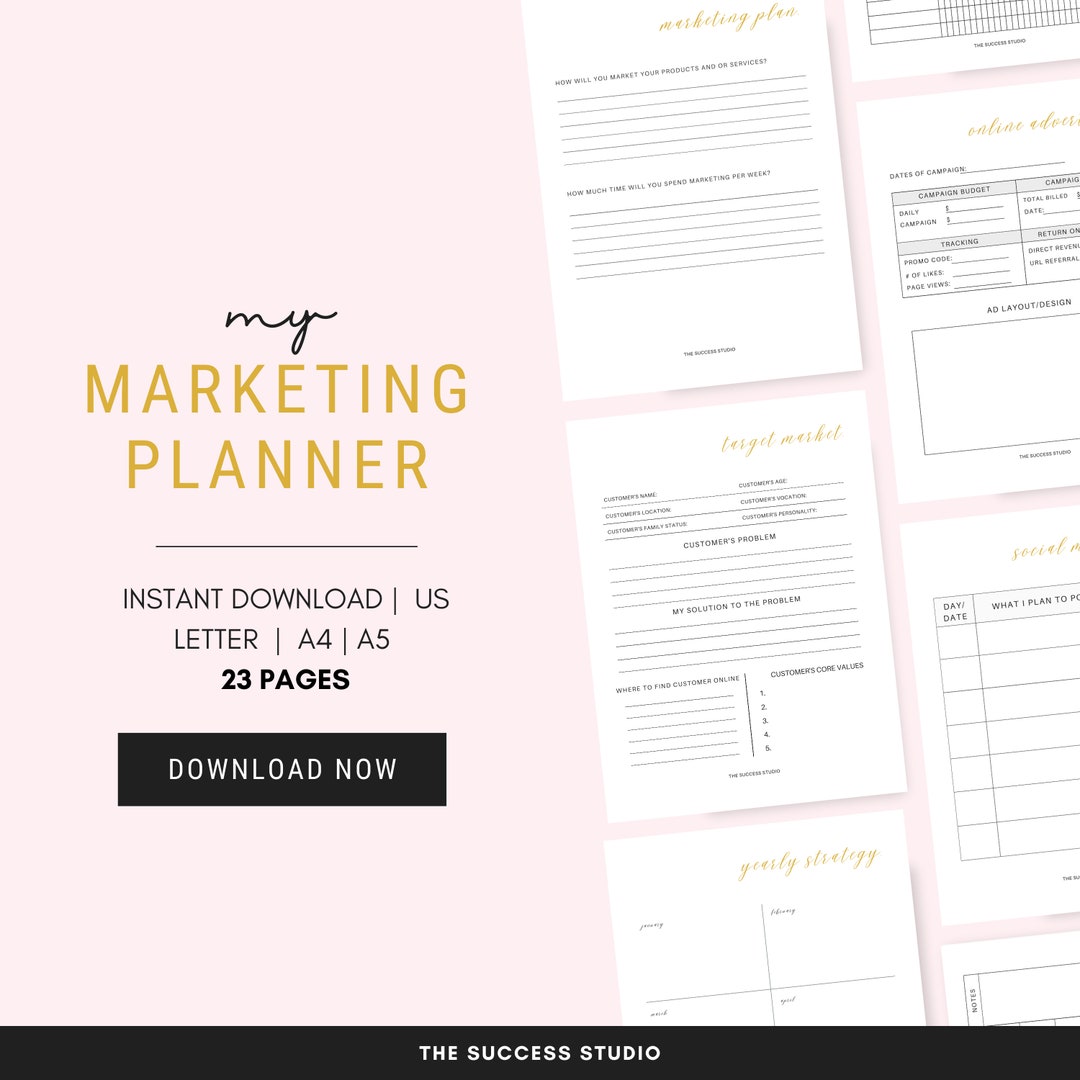 Marketing Planner Calendar Template