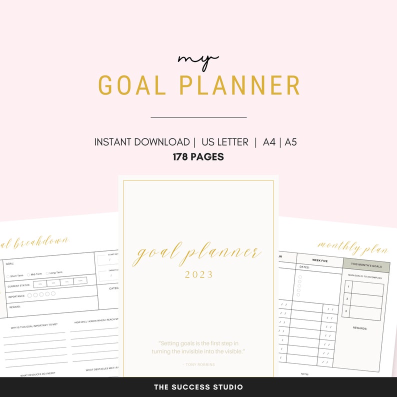 Smart Goal Template, 2023 Goal Planner, Goal Planning PDF, Digital Goal ...