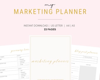 Marketing Planner , Business Planner, Business Organizer, Growth Marketing Plan, Marketing Checklist Marketing Plan, Social Media Marketing