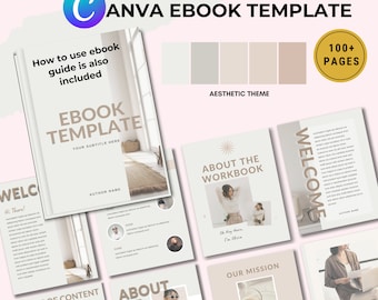 Ebook Template Canva | Coaching Guide Book Canva Template| Lead Magnet | Course Creator Template | Modern Workbook