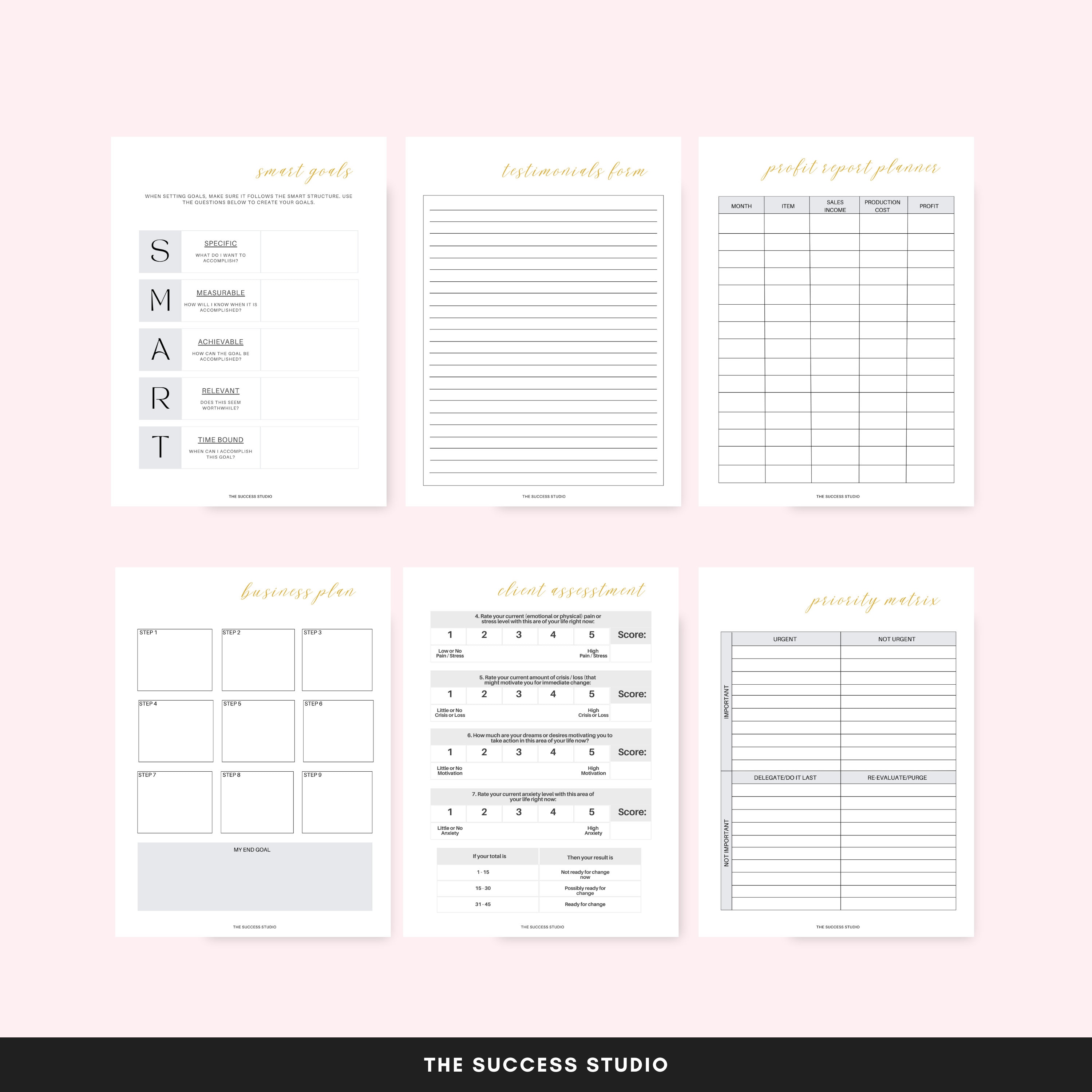 Coaching Planner Printable, Life Coach, Business Planner Template