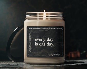Regalo del dueño del gato divertido amante de los gatos vela gato mamá gato amante regalos regalo de cumpleaños para el amante de los gatos regalos divertidos regalos personalizados de la señora del gato