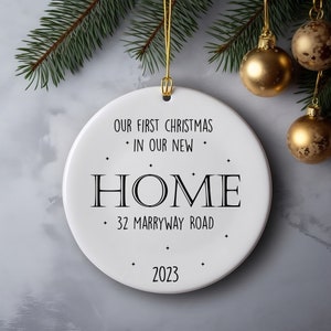 Personalized New Home Ornament, Custom First Christmas Ornament, Custom Couples Gift, House Warming Gift