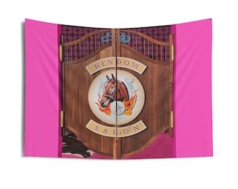 Kendom Saloon Flagge, Barbie und Ken Gobelin, Barbie Film Flagge