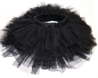 Jupe tutu noire pour bébé. Taille unique pour 3-12 mois. Très douce pour la peau, jolie jupe en tulle doux. Soldes de printemps.