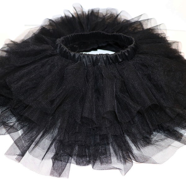 Black baby tutu skirt. ONE size fits 3-12 months. Very gentle on the skin, Cute soft tulle skirt. Spring sale.