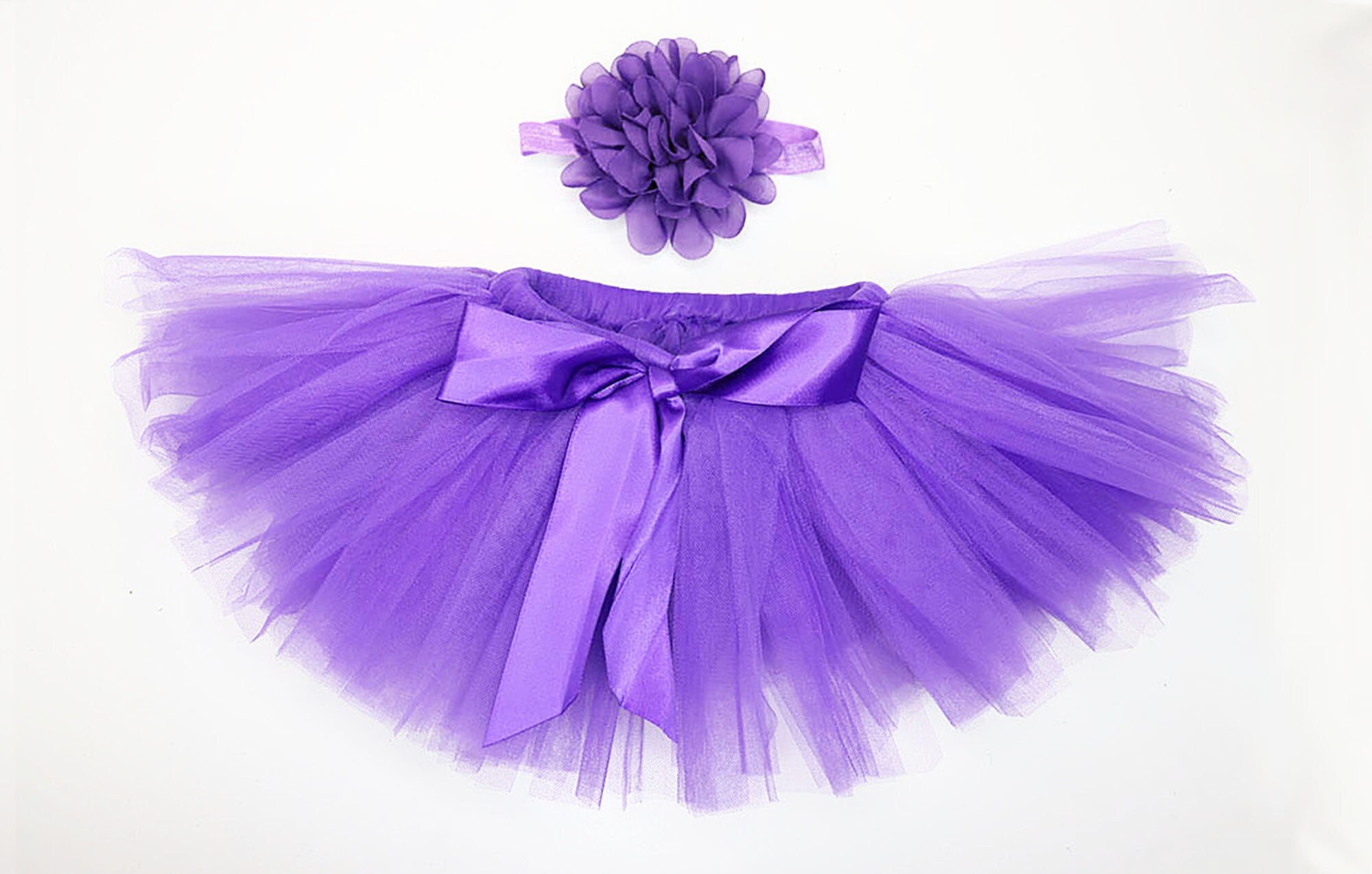 Uposao Ensemble de costumes de séance photo pour bébé, nouveau-né, fille, tenue de séance photo, jupe tutu avec bandeau fleur, bandeau de princesse, jupe en tulle, accessoires de photo, ensemble de