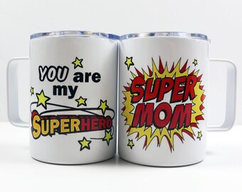 Metal travel mug gift for mom, Mother's day gift, mug gift for mom, For "Mom on the Go"