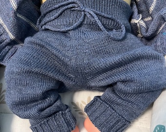 Baby wool pants. Knitted baby pants. Wool baby leggings. Wool cozy baby pants.