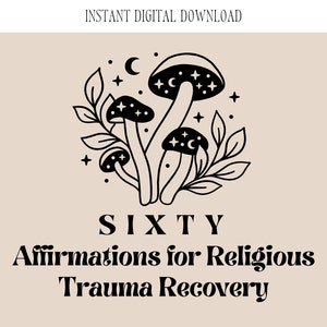 Baraja de cartas de afirmación de trauma religioso / Afirmaciones positivas / Baraja de salud mental