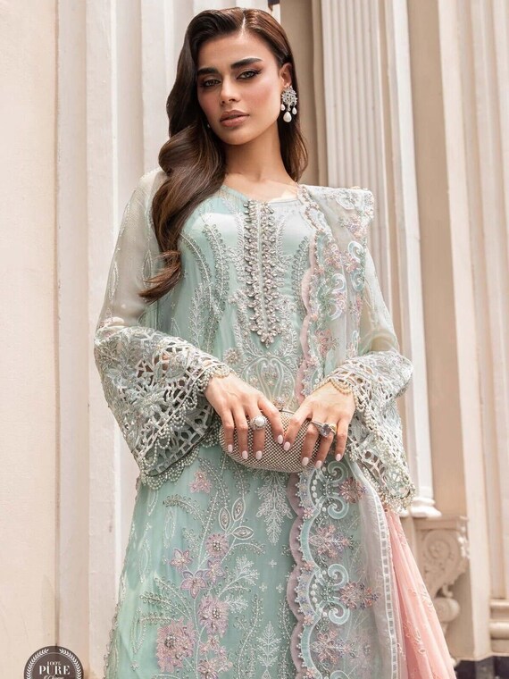 Pure chiffon hotsell pakistani suits