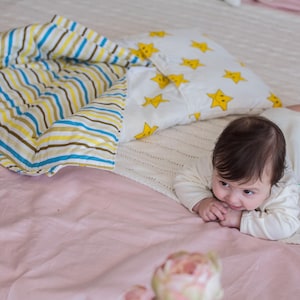 Saco de dormir para recién nacido, manta de algodón para bebé de 0 a 7 meses, 75 cm, 2 en 1, transformador, regalo para bebé, regalo para futura mamá, portabebés.