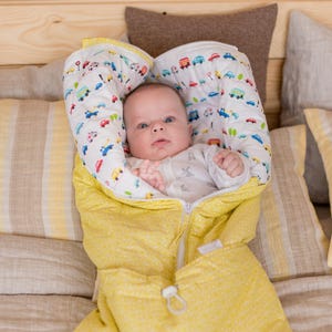 Manta de algodón para bebé de 0 a 6 meses, 75 cm, saco de dormir, manta envolvente, 2 en 1, funda transformadora, regalo para bebé recién nacido, regalo para futura mamá, regalo para New Bay