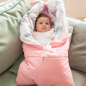 Saco de dormir Manta de bebé Algodón 0-6 meses 75 cm Manta envolvente 2 en 1 Funda transformadora Regalo para bebé nuevo Regalo para futura mamá Regalo para New Bay