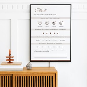 Airbnb Feedback Card Airbnb Template Guest Feedback Form - Etsy