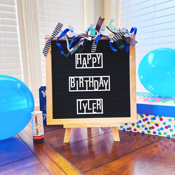 Happy Birthday Felt Board Decals W/ Custom Name I 3D Printed I Etsy