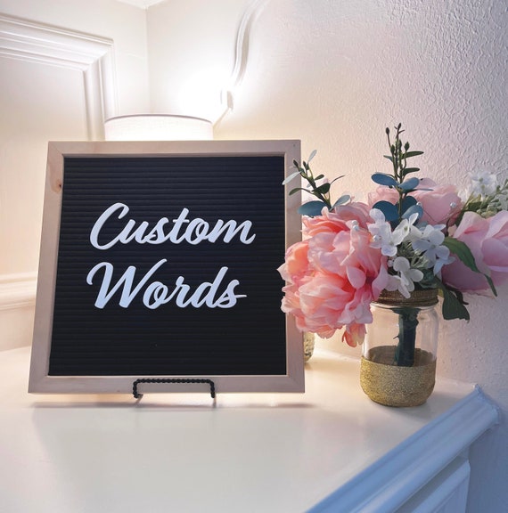 Personalized Words Cursive Script Custom Letter Board Name Etsy