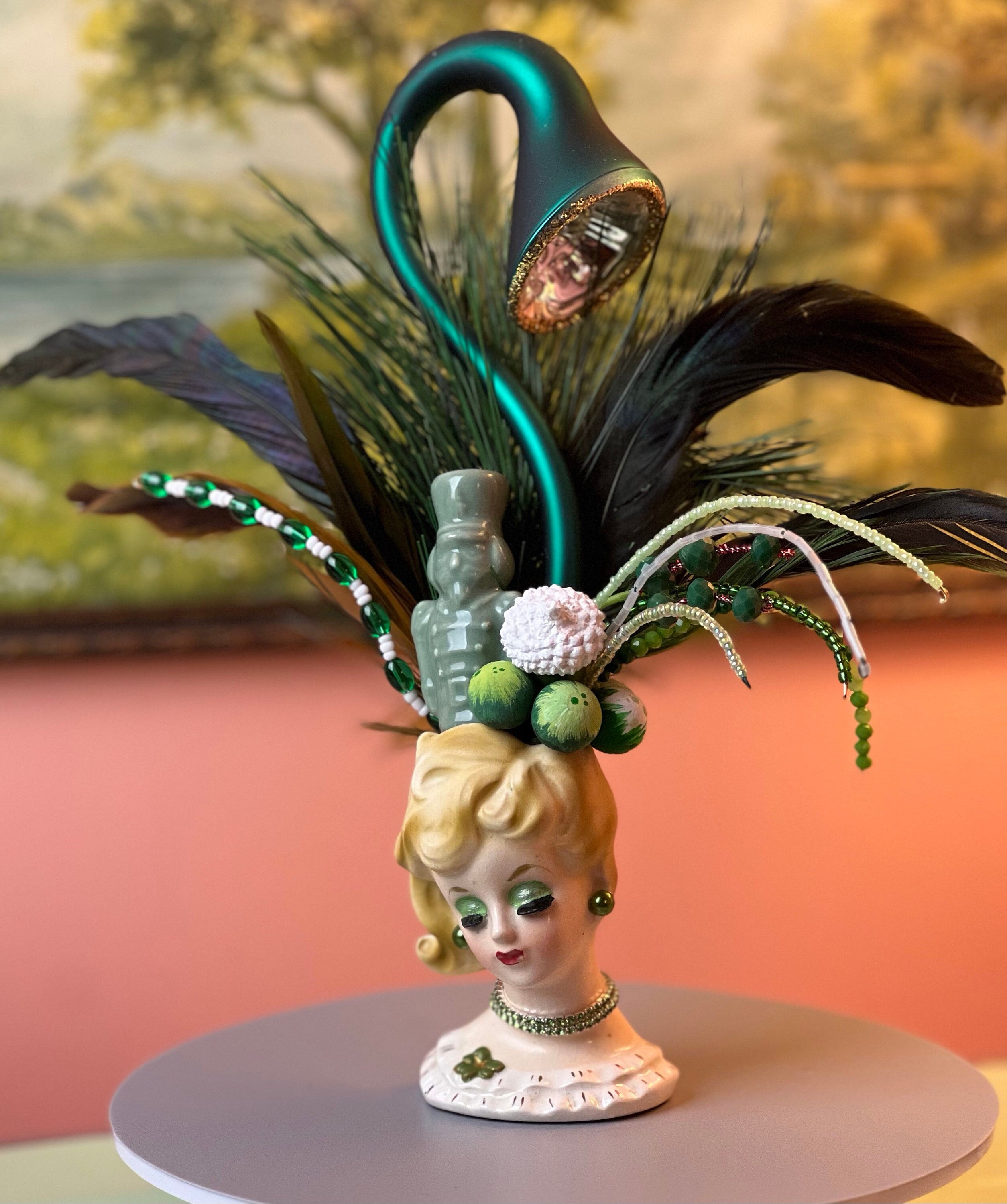 Lady Head Vase Black - Etsy